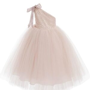 Elegant One-Shoulder Tulle Dress